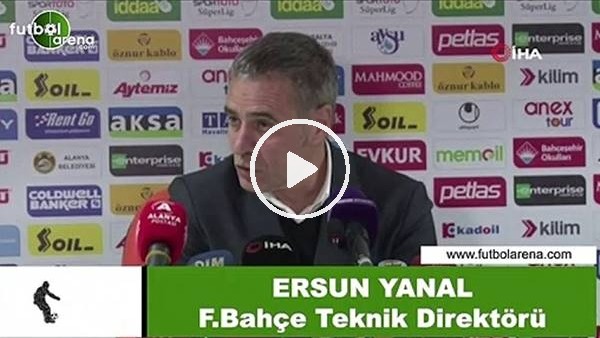 Ersun Yanal: "Elimizde oldukça yeterli olmayan futbolcular var"