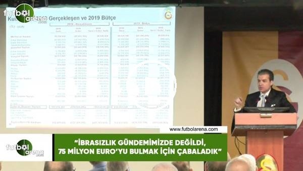Kaan Karçal: "İbrasızlık gündemimizde değildi, 75 Milyon TL'yi bulmak için çabaladık"