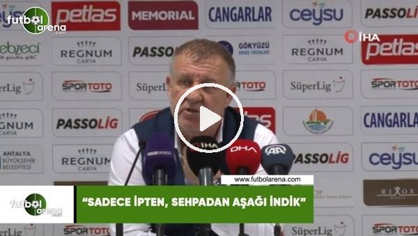 Mesut Bakkal: "Sadece ipten, sehpadan aşağı indik"