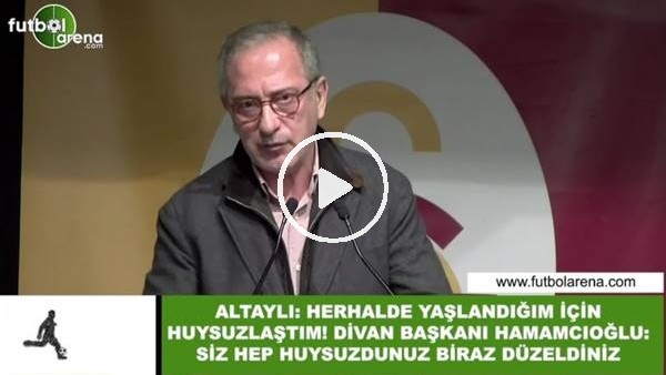 Fatih Altaylı ile Eşref Hamamcıoğlu arasında "Huysuz" diyaloğu