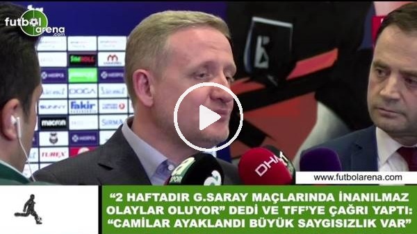 GÃ¶ksel GÃ¼mÃ¼ÅŸdaÄŸ, "2 haftadÄ±r Galatasaray maÃ§larÄ±nda inanÄ±lmaz olaylar oluyor" dedi ve TFF'ye Ã§aÄŸrÄ± yaptÄ±!