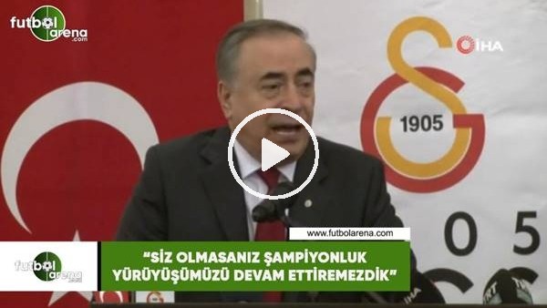 Mustafa Cengiz: "Siz olmasanız şampiyonluk yürüyüşümüzü devam ettiremezdik"
