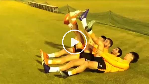 Fellaini ve arkadaşları böyle ısınıyor