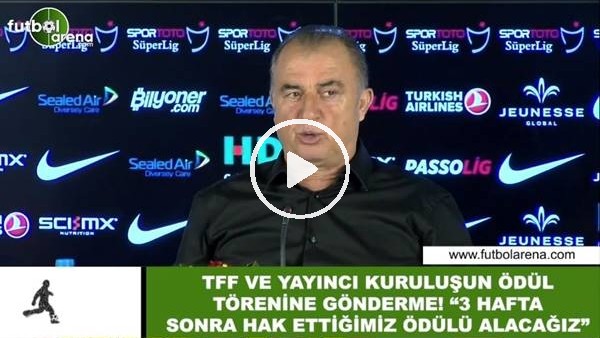 Fatih Terim'den TFF ve yayıncı kuruluşun ödül törenine gönderme