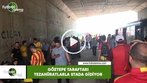 Göztepe taraftarı tezahüratlarla stada gidiyor