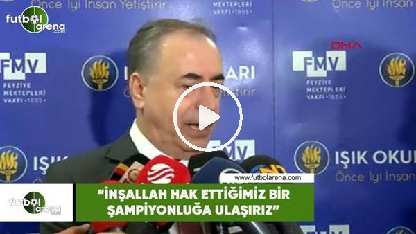 Mustafa Cengiz: "İnşallah hak ettiğimiz bir şampiyonluğa ulaşırız"