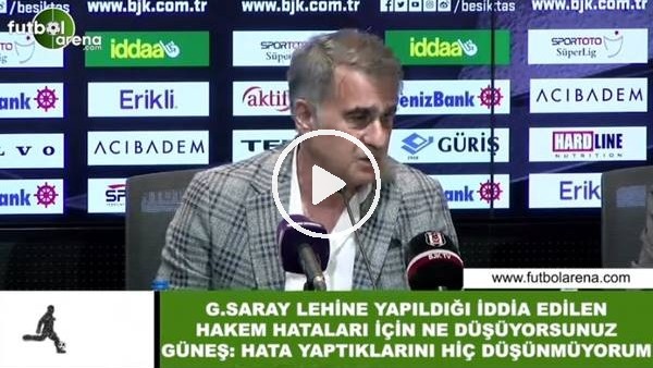 Şenol Güneş'ten hakem açıklaması! "Hata yaptıklarını düşünmüyorum"