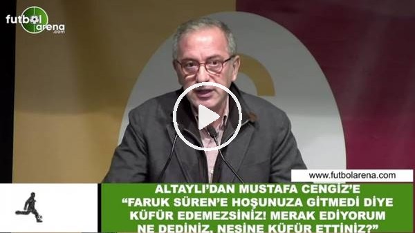 Fatih Altaylı'dan Mustafa Cengiz'e: "Faruk Süren'e hoşunuza gitmedi diye küfür edemezsiniz!"