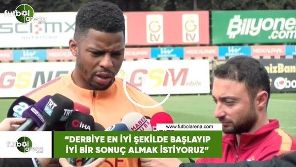 Donk: "Derbiye en iyi şekilde başlayıp iyi bir sonuç almak istiyoruz"