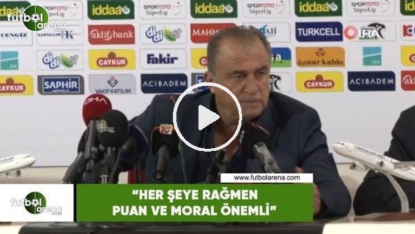 Fatih Terin: "Her şeye rağmen moral ve puan önemli"