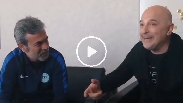 Yavuz Seçkin'in taklitleri Aykut Kocaman'ı güldürdü