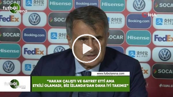 Şenol Güneş: "Hakan çalıştı ve gayret etti ama etkili olamadı, biz İzlanda'dan daha iyi takımız"