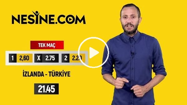 İzlanda - Türkiye TEK MAÇ Nesine'de!