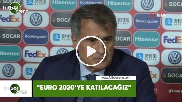 Şenol Güneş: "EURO 2020'ye katılacağız"