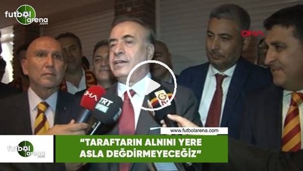Mustafa Cengiz: "Taraftarın alnını asla yere değdirmeyeceğiz"