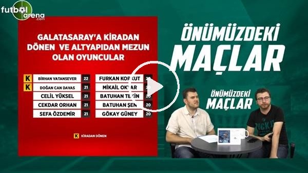 Galatasaray altyapısından A takıma yükselebilecek oyuncular hangileri?