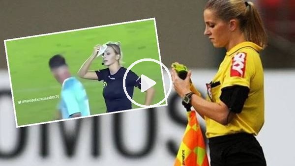 Kadın hakem futbolcuyu trolledi