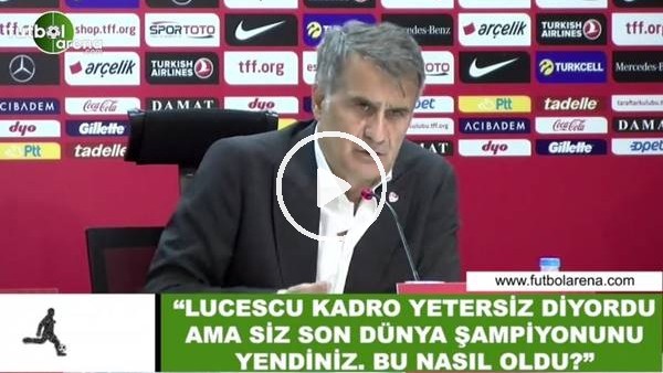 Şenol Güneş'ten Lucescu sorusuna: "Kıyaslama yapmak istemiyorum daha öncekileri yok sayamazsınız"
