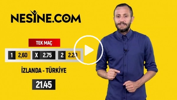 İzlanda - Türkiye TEK MAÇ Nesine'de!