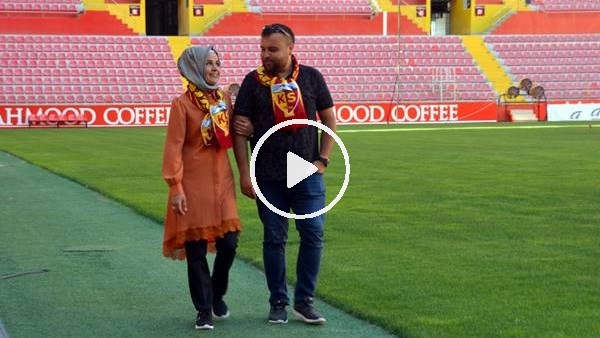 Fanatik damat, nikahtan sonra eşiyle stada gitti