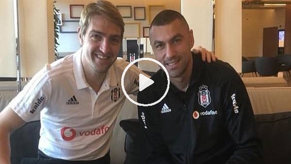 Caner Erkin ve Burak Yılmaz'ın Türk kahvesi keyfi