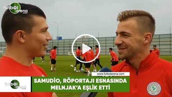 Samudio, röportajı esnasında Melnjak'a eşlik etti