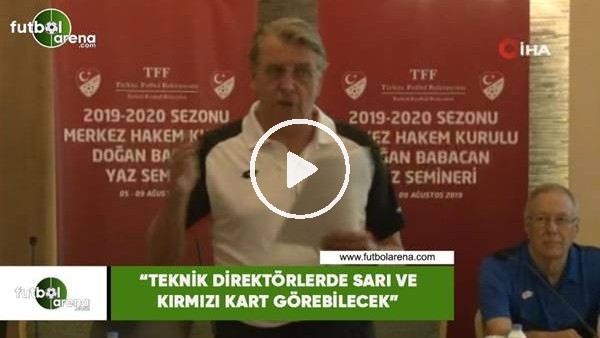 Jaap Uilenberg:  "Teknik Direktörlerde sarı ve kırmızı kart görebilecek"