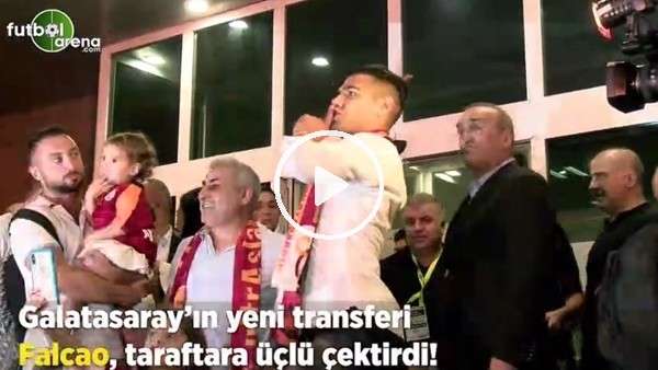 Falcao, Galatasaray taraftarına üçlü çektirdi