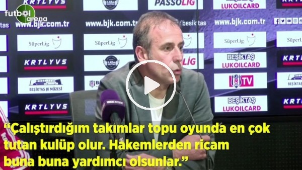 Abdullah Avcı'nın hakemlerden ricası