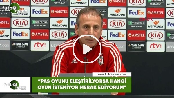 Abdullah Avcı: "Pas oyunu eleştiriliyorsa hangi oyun isteniyor merak ediyorum"