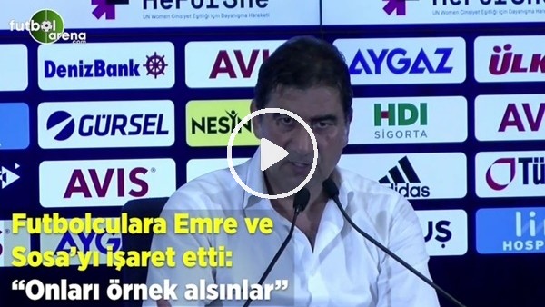 Ünal Karaman futbolculara Emre ve Sosa'yı işaret etti! "Onları örnek alsınlar"
