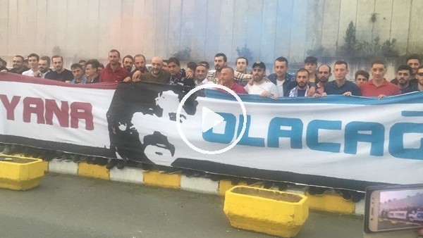 Trabzonspor taraftarından Ünal Karaman'a destek