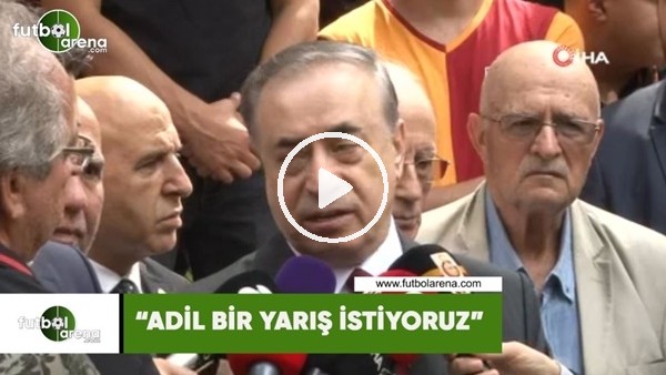 Mustafa Cengiz: "Adil bir yarış istiyoruz"