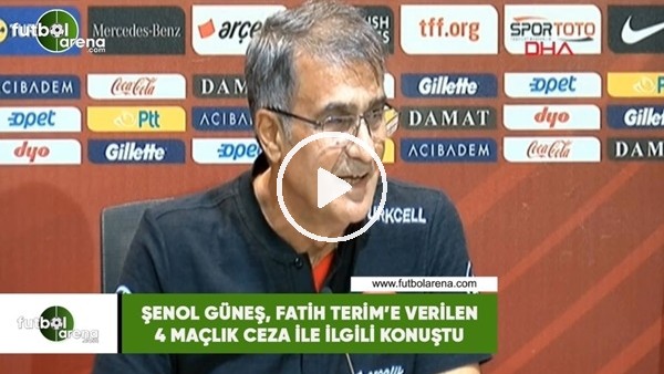 Şenol Güneş, Fatih Terim'e verilen 4 maçlık cezayla ilgili konuştu