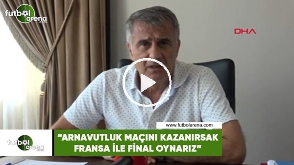 Şenol Güneş: "Arnavutluk maçını kazanırsak Fransa ile final oynarız"