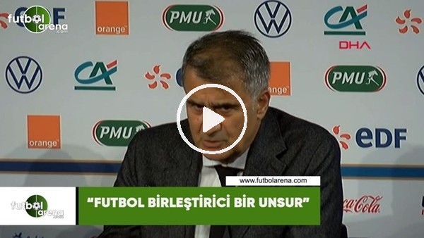 Şenol Güneş: "Futbol birleştirici bir unsur"