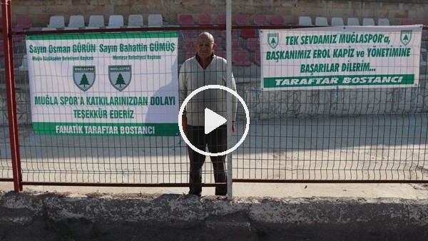 63 yaşındaki fanatik taraftar tek başına takımını destekledi
