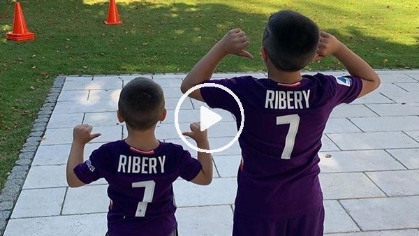 Franck Ribery'den çocuklarıyla antrenman