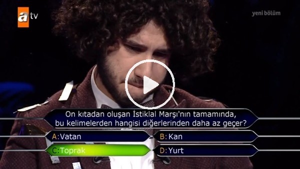 Kim Milyoner Olmak İster'de Arda Ayten 1 milyon TL'nin sahibi oldu!