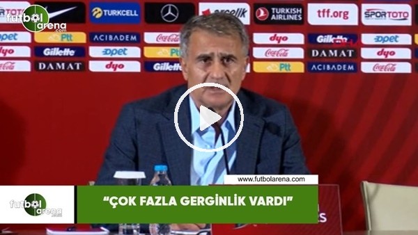 Şenol Güneş: "Çok fazla gerginlik vardı"