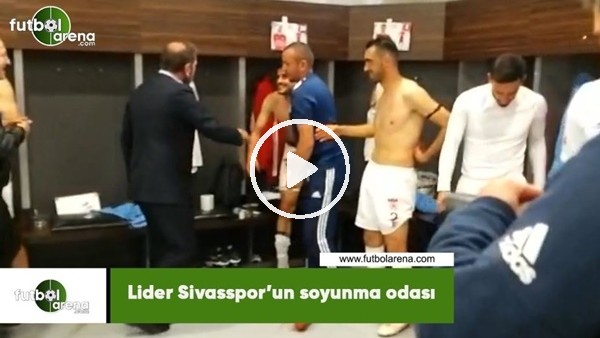 Lider Sivasspor'un soyunma odası.