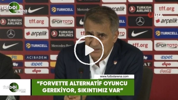 Şenol Güneş: "Forvete alternatif oyuncu gerekiyor, sıkıntımız var"