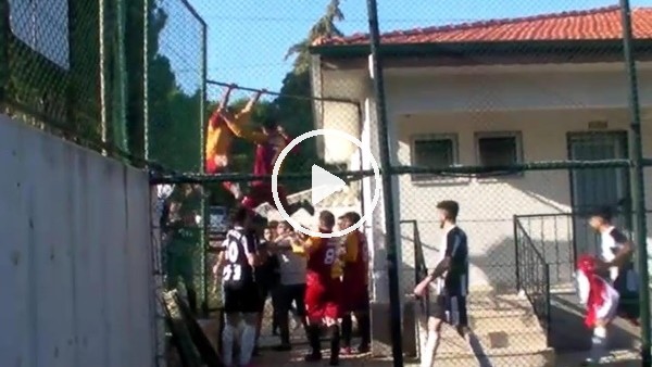 Amatör maçta çıkan kavganın görüntüleri ortaya çıktı