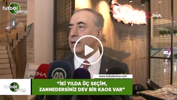 Mustafa Cengiz: "İki yılda üç seçim, zannedersiniz dev bir kaos var"