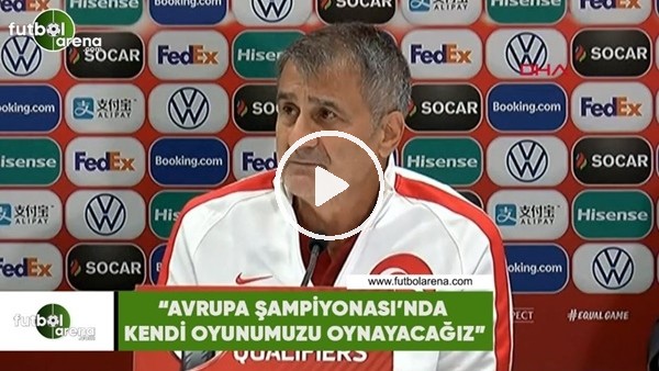 Şenol Güneş: "Avrupa Şampiyonası'nda kendi oyunumuzu oynayacağız"
