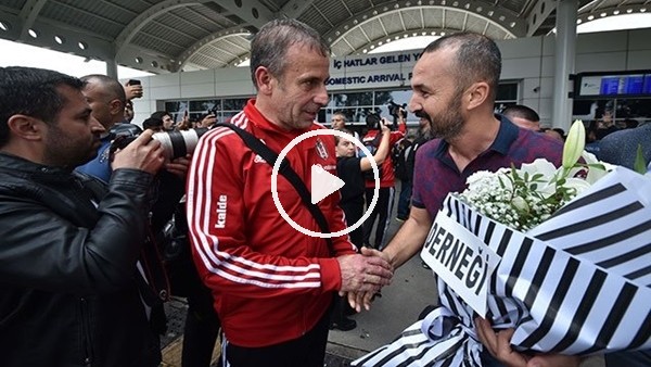 Beşiktaş kafilesi çiçeklerle karşılandı