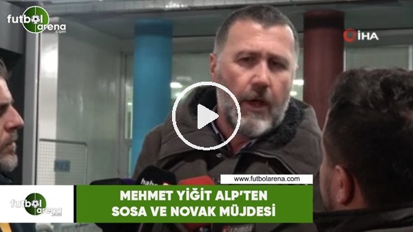Mehmet Yiğit Alp'ten Sosa ve Novak müjdesi