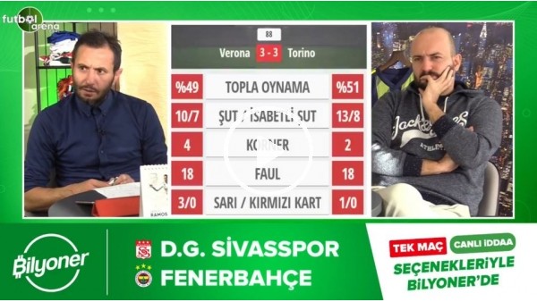 Sivasspor - Fenerbahçe maçı Bilyoner'de!