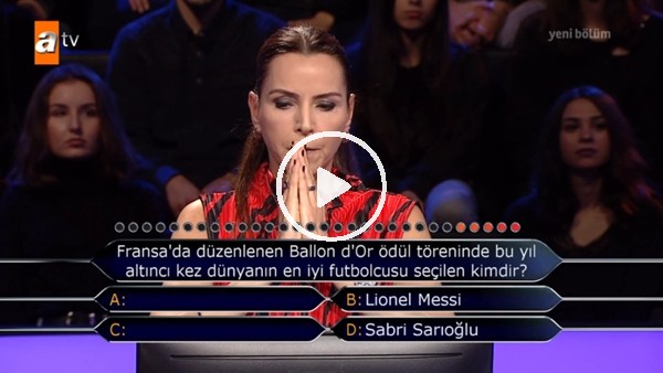 Kim Milyoner Olmak İster'de  'Ballon d'Or sorusu