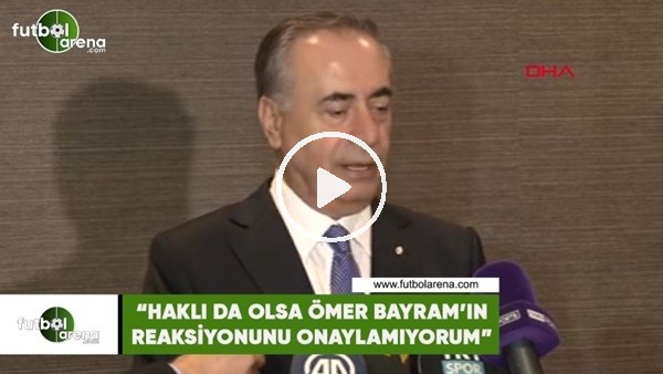 Mustafa Cengiz: "Haklı da olsa Ömer Bayram'ın reaksiyonunu onaylamıyorum"